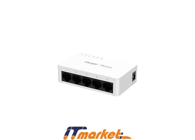 Reyee Switch RG-ES05F (5-Port 10-100 Mbps Unmanaged Non-PoE Switch, Plastic Case) 1 Reyee Switch RG-ES05F (5-Port 10-100 Mbps Unmanaged Non-PoE Switch, Plastic Case) 1