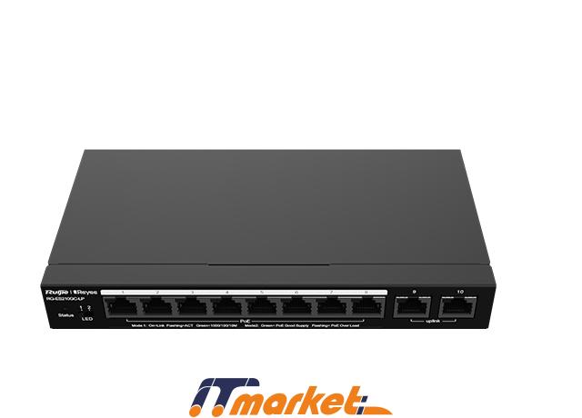Reyee Switch RG-ES210GC-LP 10-Port Gigabit Smart POE Reyee Switch RG-ES210GC-LP 10-Port Gigabit Smart POE